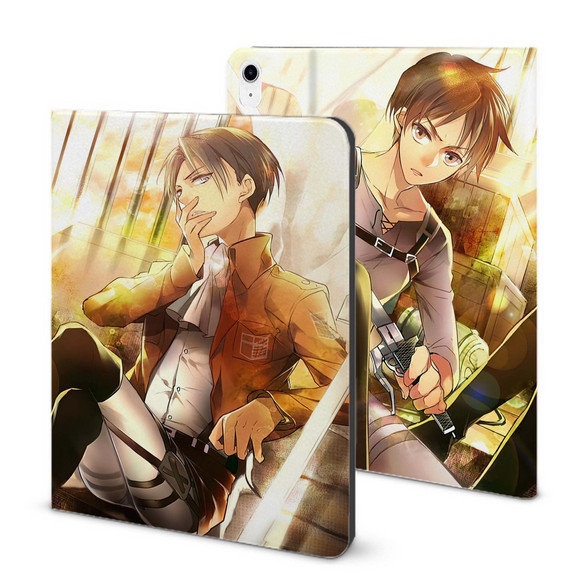 （画像用） 進撃の巨人 Attack on Titan IPad ケース ブック型 PUレザー TPU 耐衝撃 軽量 薄型 ペン収納なし 全面保護 IPad 各モデル対応
